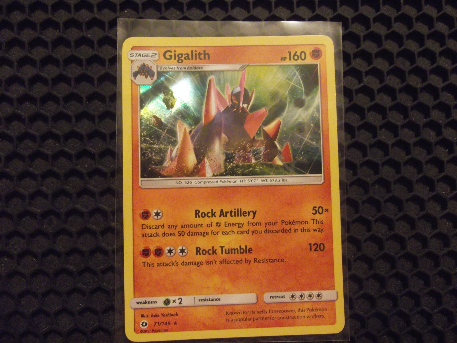 Gigalith 71/149 Rare Holo  Sun & Moon Pokemon Card TCG LP 2017 