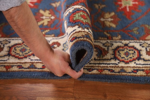 Blauer Teppich 3x5 Fuß Blumen Oushak Ortiental handgeknüpft Esszimmer Wollteppich - Bild 10 von 12