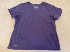 Grey  s Anatomy scrub top 3XL signature purple dark grey color