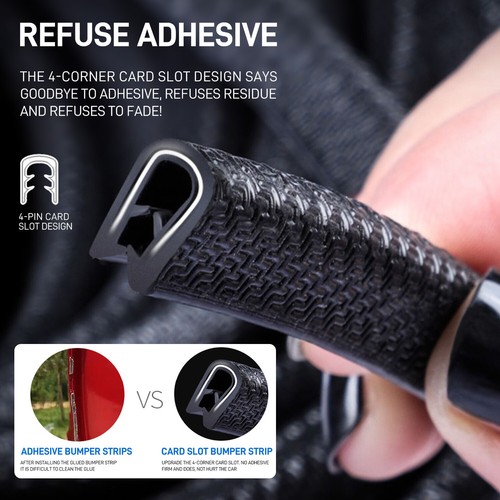 709inch Car Van Door Edge Trim Guard Molding Rubber Seal Strip Scratch Protector - Picture 6 of 18