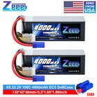 2x Zeee 22.2V 100C 4000mAh 6S LiPo Battery EC5 for RC Car Truck Plane Drone FPV
