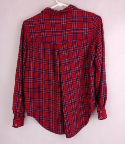 Pullover Red Plaid Flannel Shirt 