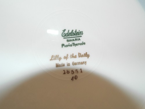 NEW CREAM & SUGAR ONLY EDELSTEIN Germany LILY of the VALLEY Maria Theresia