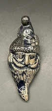 Vintage Holiday Rowe Pottery Santa Ornament