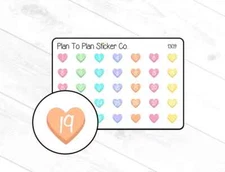 1309~~Conversation Heart Date Covers Planner Stickers.