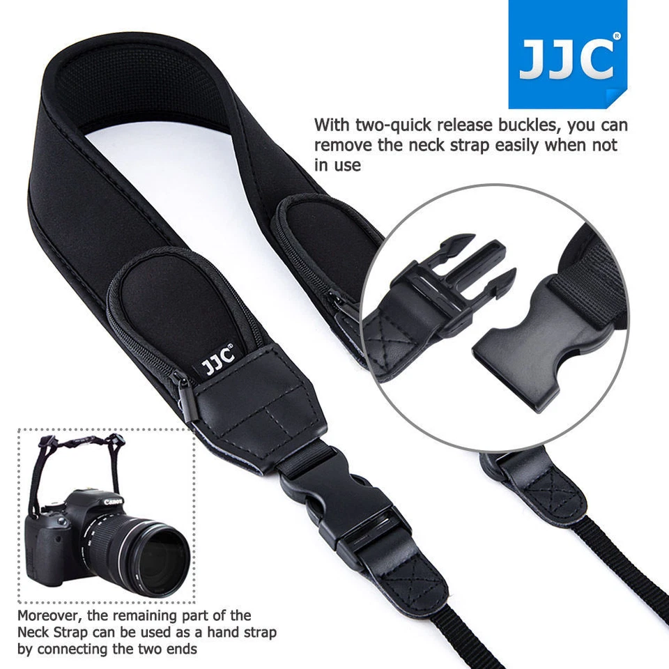 JJC 2Buckles Adjustable Neoprene Shoulder Neck Strap for DSLR Camera Canon Nikon - Image 3 of 4