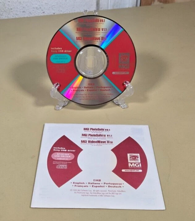 2000 Sony SPVD-004 Driver Disc MGI Software Photo Suite 8.1 Bundle Windows Mac - Image 2 of 2