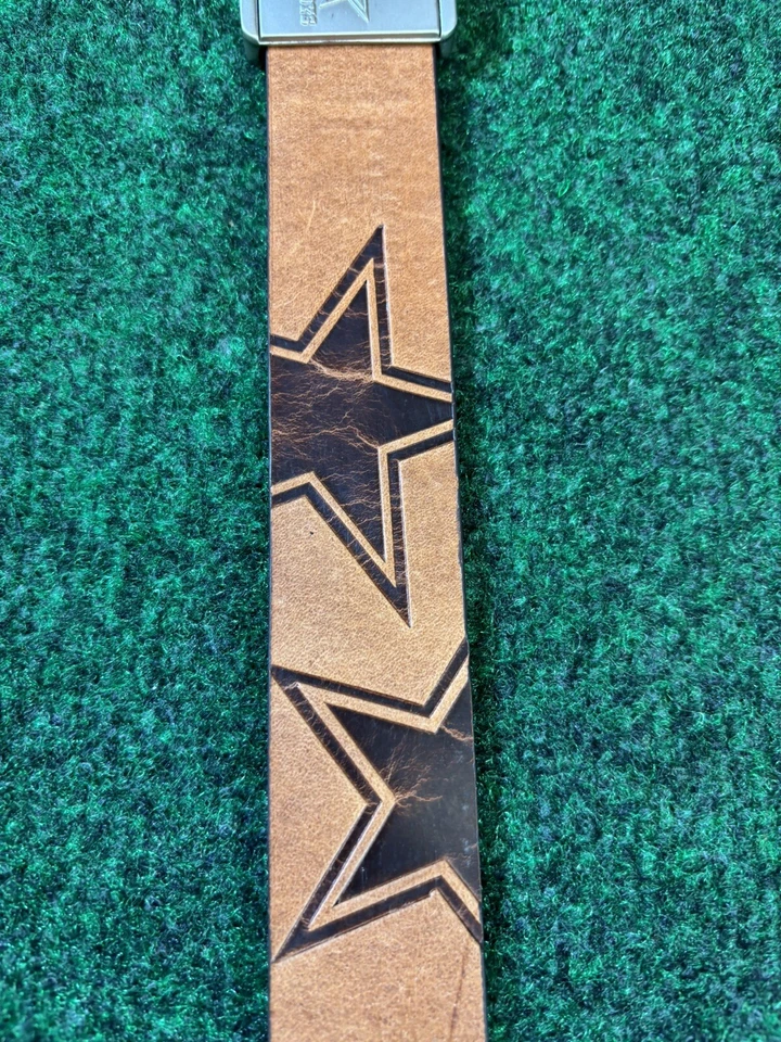 Dallas Cowboys Eagles Wings NFL Brandish Genuine Leather Belt Mens 38 Defects - Imagem 3 de 4