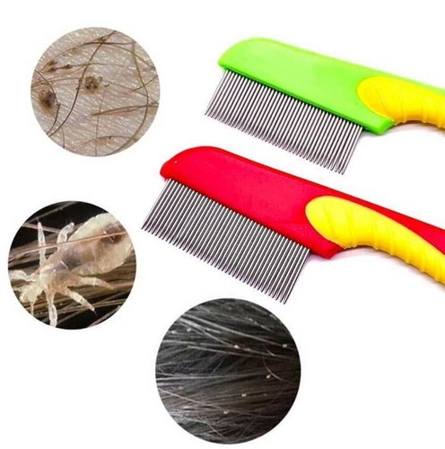 Stainless Steel Hair Lice Comb Brush Remove Lice Ticks Kids Nit Peine De Piojos - Picture 7 of 7
