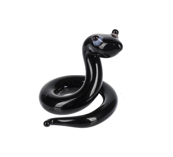 Ganz World Miniature Mini Glass Black MAMBA SNAKE Collectible Figurine 3/4