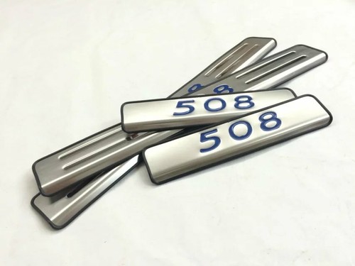 For Car Accessories Peugeot 508 Parts Door Sill strip Protector Scuff Plate Blue - Picture 7 of 8