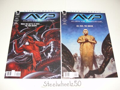 Aliens Vs Predator AVP Life And Death #2 & 4 Comic Lot Dark Horse 2017 Abnett