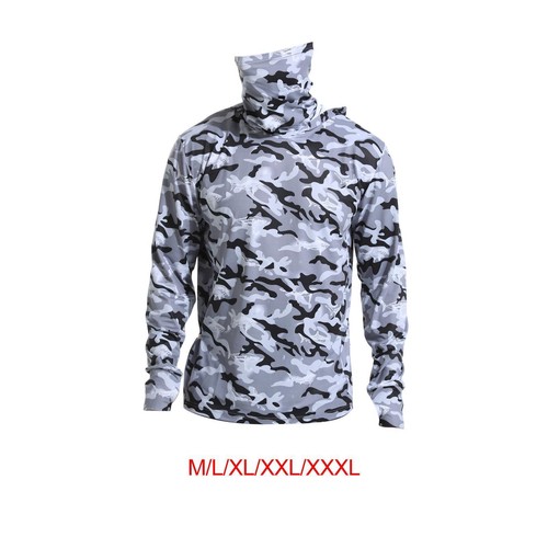 Men's Sun Protection Hoodie Shirt - UPF UV Blocking Long Sleeve Top