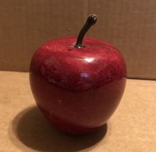 Vintage Polished Red Marble Stone Apple Preowned