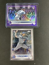 2022 Topps Update Chrome Ryan Pepiot Rookie Debut RC Purple #USC125 + Base