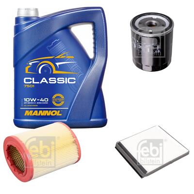 FEBI BILSTEIN Inspektionspaket 5L MANNOL Classic 10W-40 für Citroën Xsara Coupe