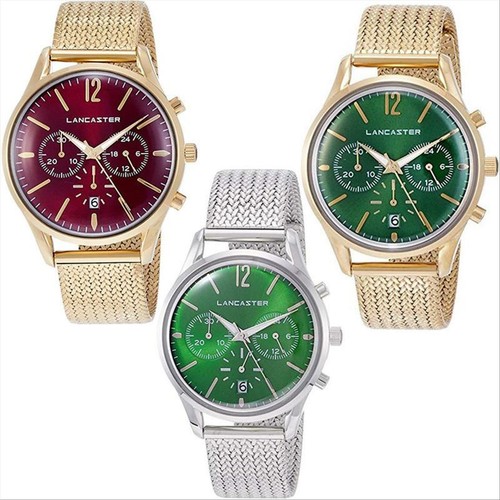 Orologio Donna Cronografo Lancaster MLP003B Acciaio Cinturino Maglia Milano  Data | eBay