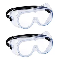 2 pack Safety Goggles, Adjustable,Lightweight Anti-Fog Protective Safety Glas...
