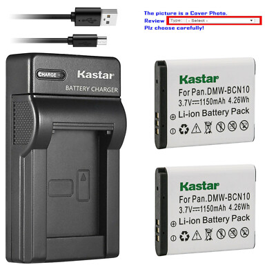 Kastar Battery Slim Charger for Panasonic DMW-BCN10 & Panasonic DMC-LF1K Camera