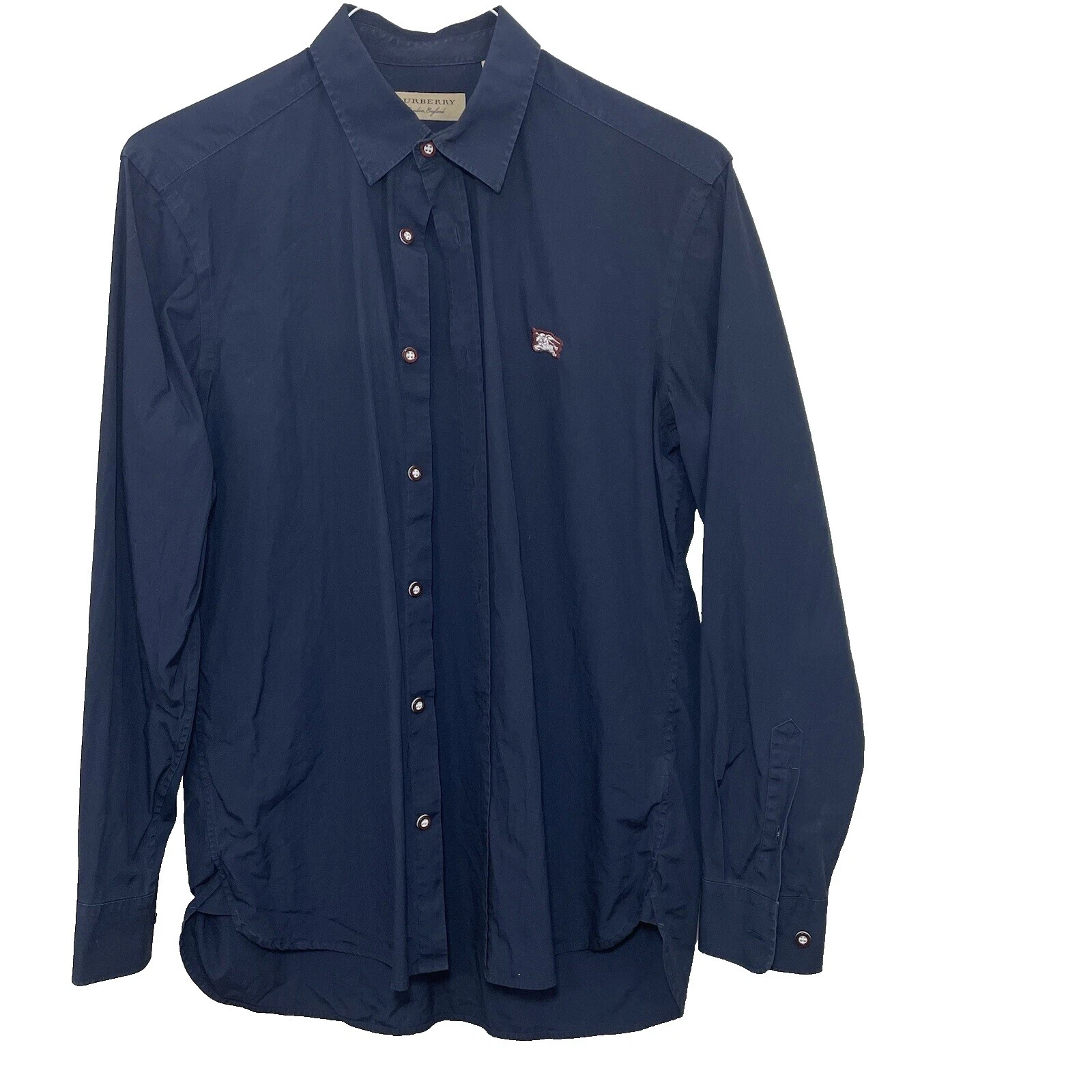 Camisas de Vestir Sólida Burberry Mezcla de algodón para hombres