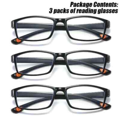 3er Pack Damen Herren Lesebrillen Unisex Business 1,00 bis 4,00