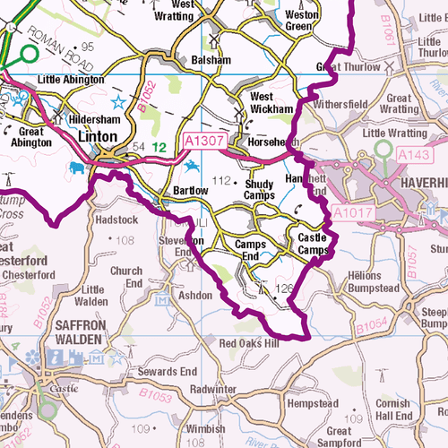 Cambridgeshire Ceremonial County Map - County Map of Cambridgeshire - Picture 3 of 5