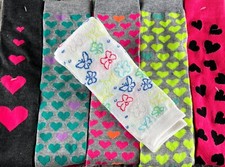 Knee High Socks Women's Size 9-11 Heart  Butterflies