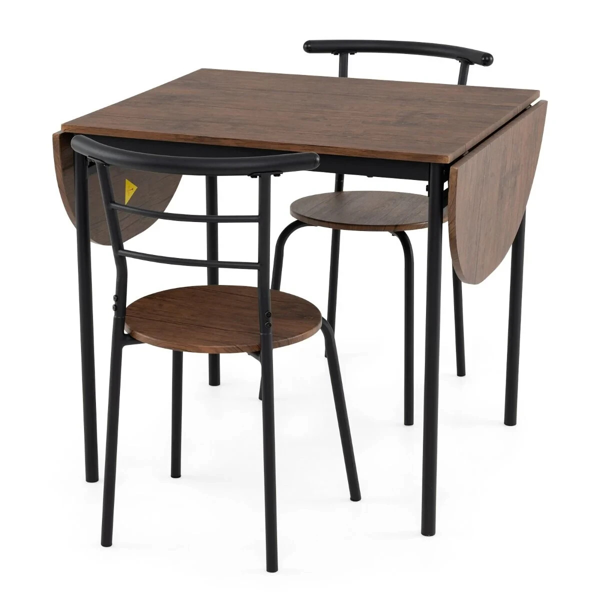 Butterfly Dining Set, Mobile Folding Dining Table with 2 Chairs, with 6 Wheels, Drawer and 2-Layer Storage Shelf, Space Saving Folding Dining Table, Extension Dinner Table, for Small Space Living Room 11 itzcominghome Folding Drop leaf Butterfly Dining Set with Table 2 Chairs Kitchen