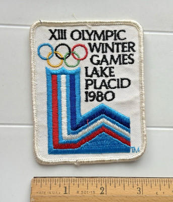Vintage Winter XIII Olympic Games Lake Placid USA 1980 Souvenir Patch Badge