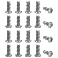 20Pcs, Pocket Clip Screws T6 Torx 2-56UCN 6mm Thread Electroplated White