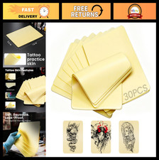 30PCS Blank Tattoo Practice Skin Sheets 5.9"x7.8" - Double-Sided Silicone for Ta