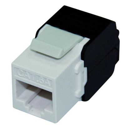 ROLINE Keystone Jack Cat.6A/Klasse EA, RJ45, ungeschirmt, ohne Werkzeug, weiß