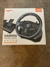 PXN V900 Gaming Steering Wheel with Pedals and Desk Clamps