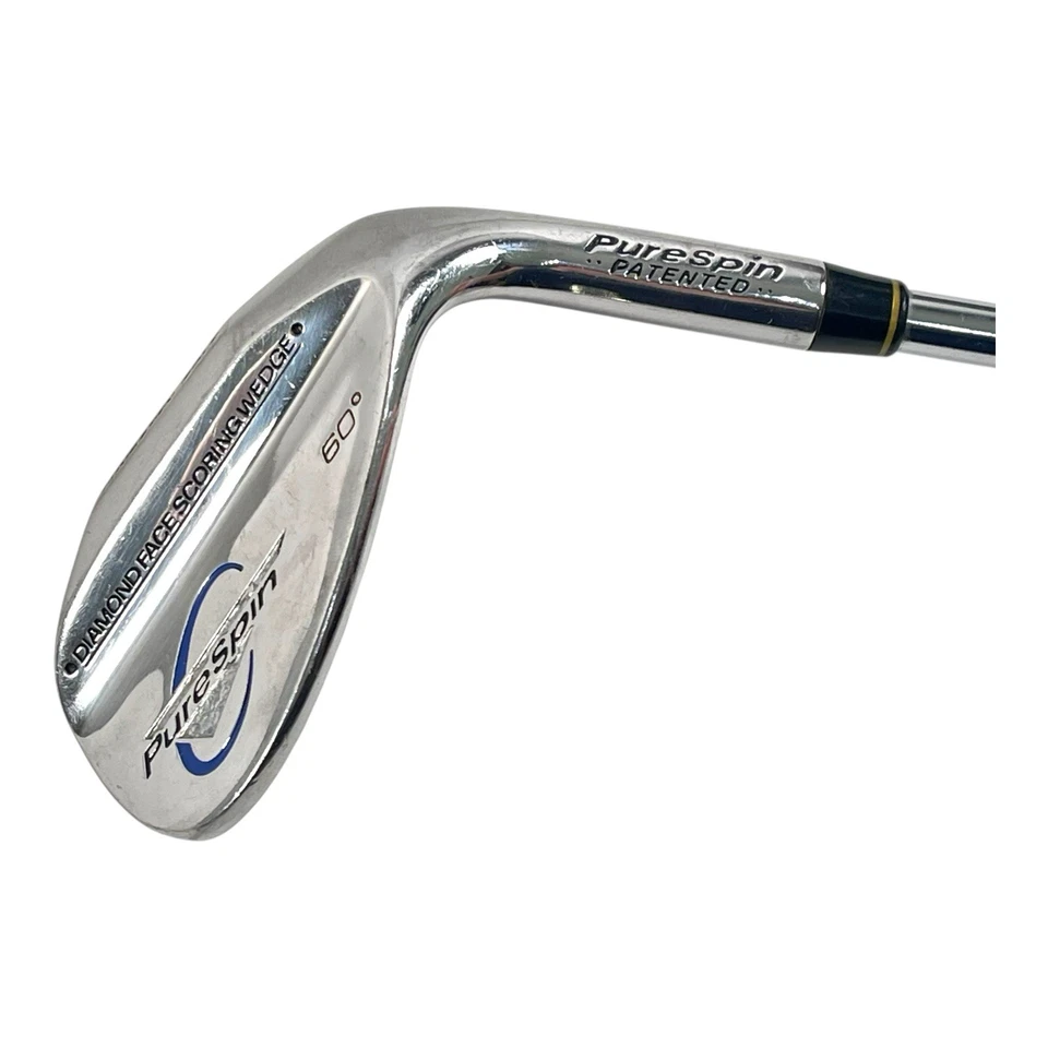 Pure Spin Golf 60° Lob Wedge Diamante Puntuación Cara Acero Tungsteno Regular 35" Derecha Foto 4 de 4