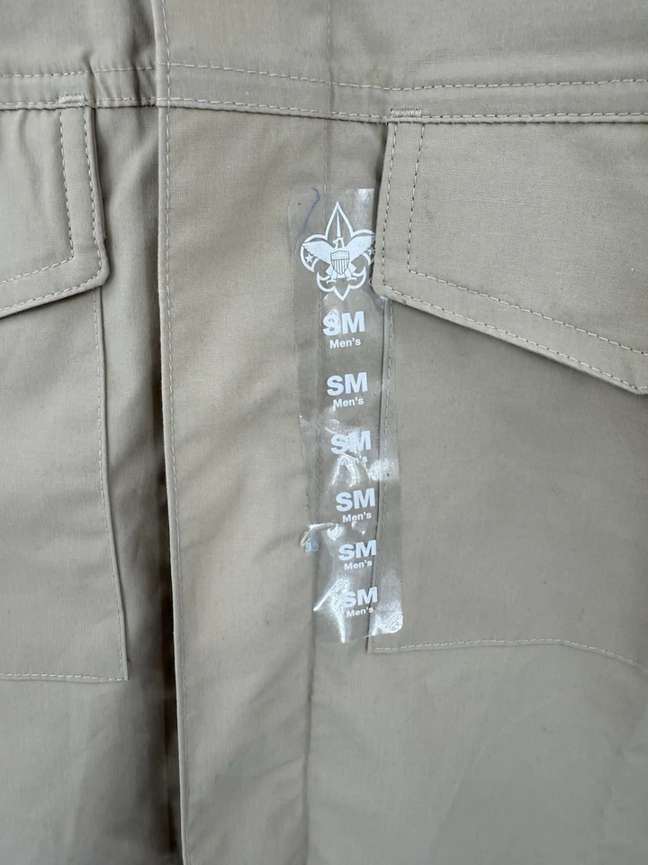 NEW Boy Scouts of America Men’s Uniform Shirt Vented Beige Size Small - Image 4 of 4