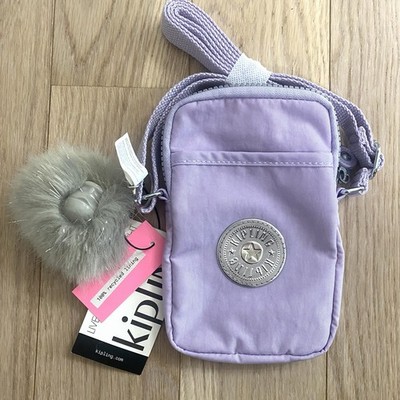 Kipling Tally Small Crossbody Bag Monkey Charm Bridal Lavender New