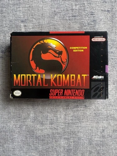 Mortal Kombat (Super Nintendo Entertainment System, 1993) Original and Tested