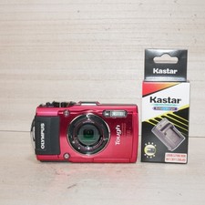 Olympus STYLUS Tough TG-3 Red 16MP Digital Camera TESTED W Charger