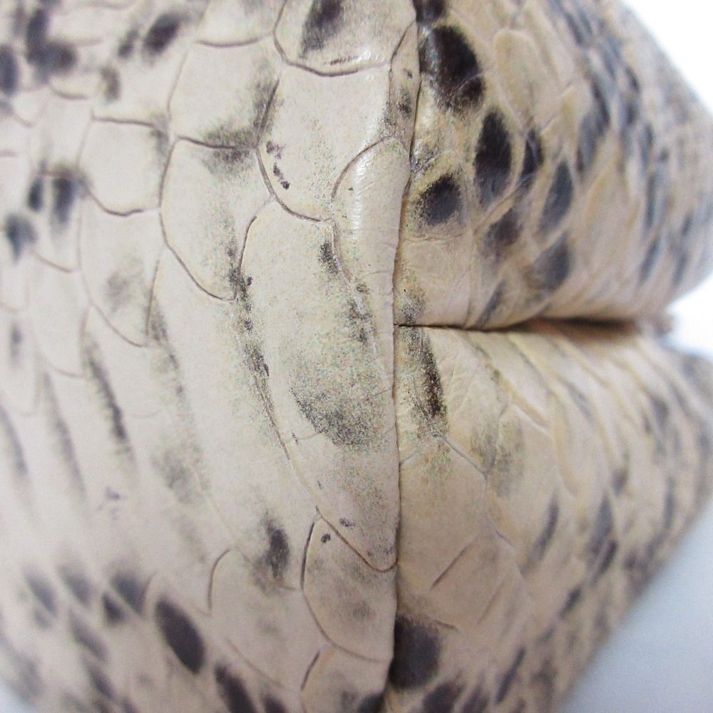 Marco Masi Python Pattern Drawstring Bag Beige La… - image 6