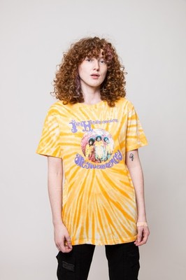 Jimi Hendrix T Shirt Are You Experienced Nue offiziell Unisex Tie Dye Gelb Size