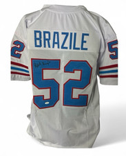 ROBERT BRAZILE AUTOGRAPHED SIGNED HOUSTON OILERS JERSEY JSA WITNESSED  COA
