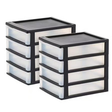 4 Drawer Desktop Storage Unit Pack of 2