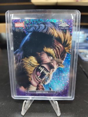 SABRETOOTH 2026 TOPPS CHROME MARVEL FANFARE PURPLE SPECKLE /75 #FF-35