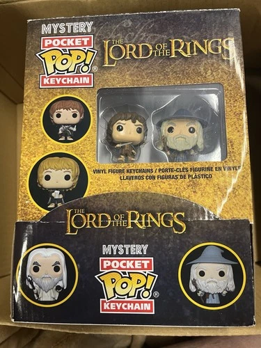 Funko Lord Of The Rings Keychain Display Box With Two Figures Embedded