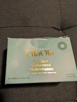 ELLAOLA Toddler Multivitamin Powder Unflavored Sugar Free. 28 Sachets. EXP 09/26
