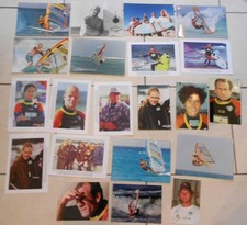 18 press photos of successful - international windsurfing / sailing