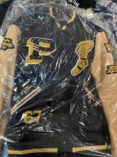 Polo Ralph Lauren Varsity Letterman Jacket 8 Patches 100 Wool Leather sz XL