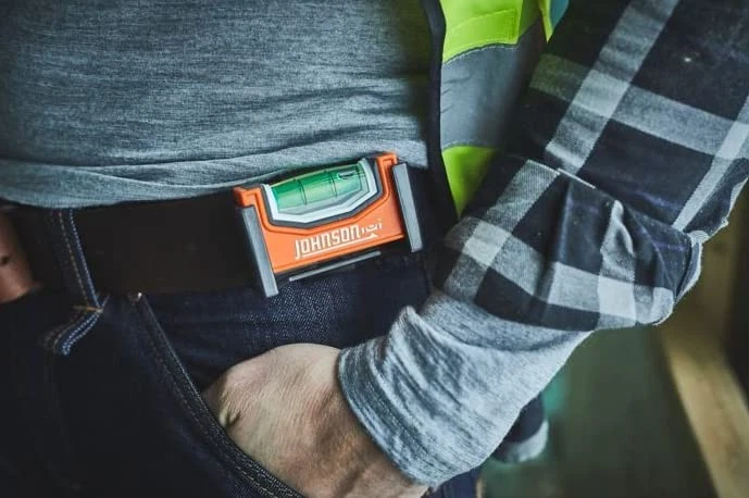 Johnson Magnetic Pocket Level Compact Design High Visibility Orange 1721P - Image 4 of 4