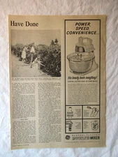 1960 Print AD GE General Electric Power Mixer 15X5"