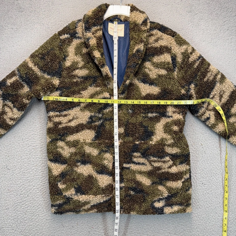 Jaqueta de lã Sherpa masculina à prova de intempéries grande verde marrom camuflada forrada xale colarinho - Imagem 2 de 4